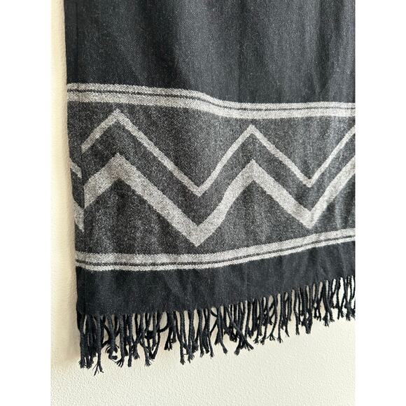 Vintage Jones New York Country wool fringe blanket midi skirt Size 8 - Picture 3 of 6